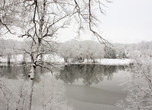 Photo icy river